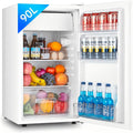 FOHERE Kühlschrank, 90 L, Weiß, mit Gefrierfach