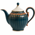 Klassische Keramik Teekanne Blau Rot Gold 1000 ml