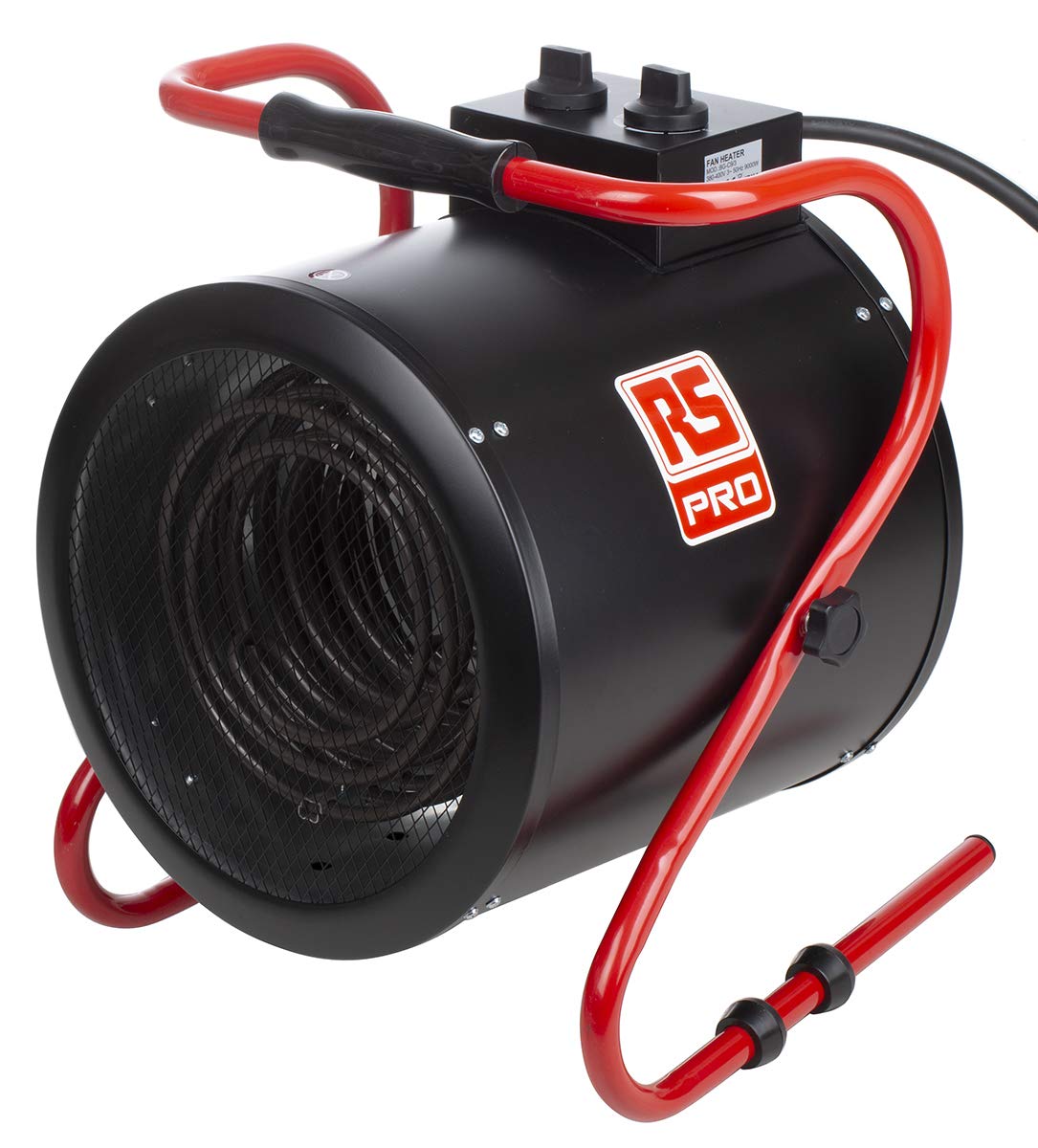 RS PRO Gewächshaus, 415 V, 9 kW, 415 V, Schwarz, Lüfter Industrie-Heizlüfter Boden BS4343/IEC60309 mit, / ac