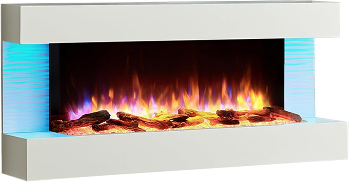 BALDERIA Elektrokamin, 2000 W, Weiß, Helia, Elektrischer Wandkam