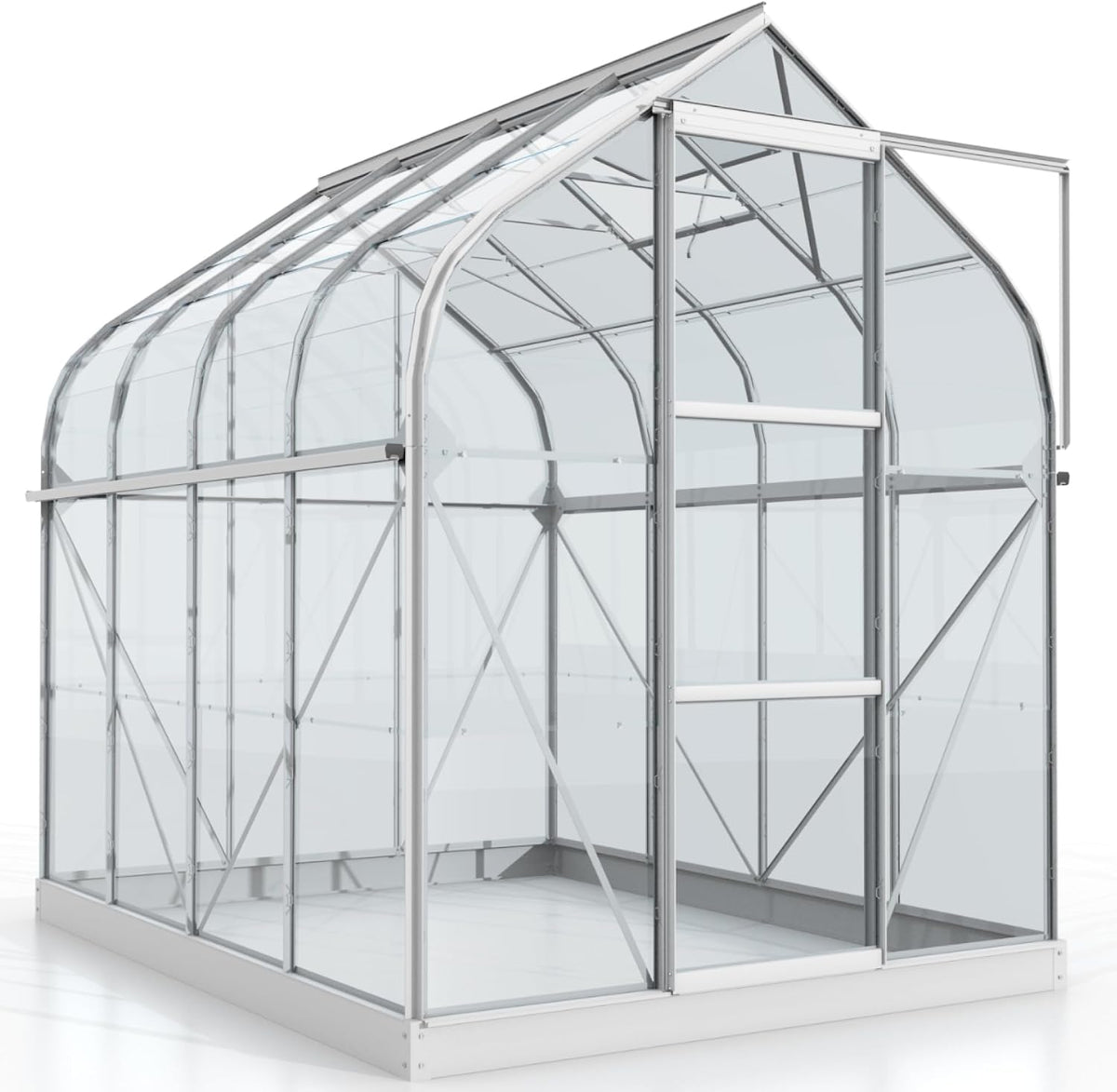 Vitavia Gewächshaus, 5,0 m, 3 mm, Silber/Transparent, Orion 5000', Aluminium eloxiert, Wetterfestes & stabiles Treibh