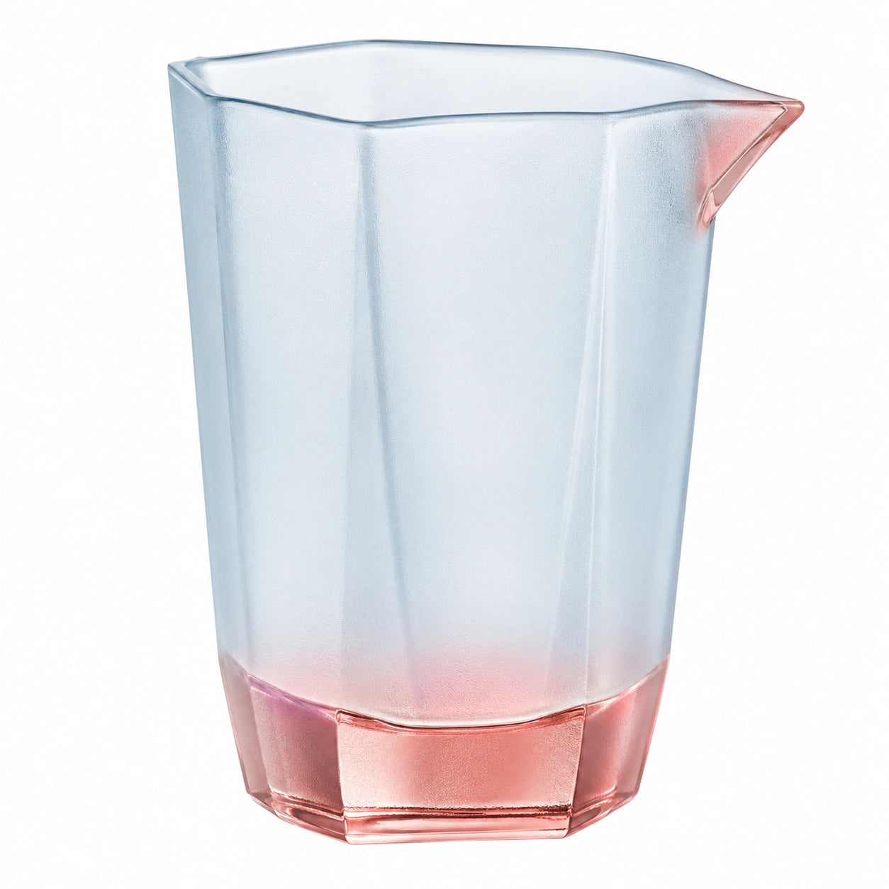 Geometrische Glaskaraffe 1200ml Blau/Rosa