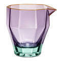 Facettierter Kristallkrug in Violett und Grün
