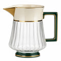 Eleganter Glaskrug 1000ml mit Goldverzierung