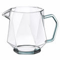 Transparenter Krug mit geometrischem Design und Griff, 1700 ml