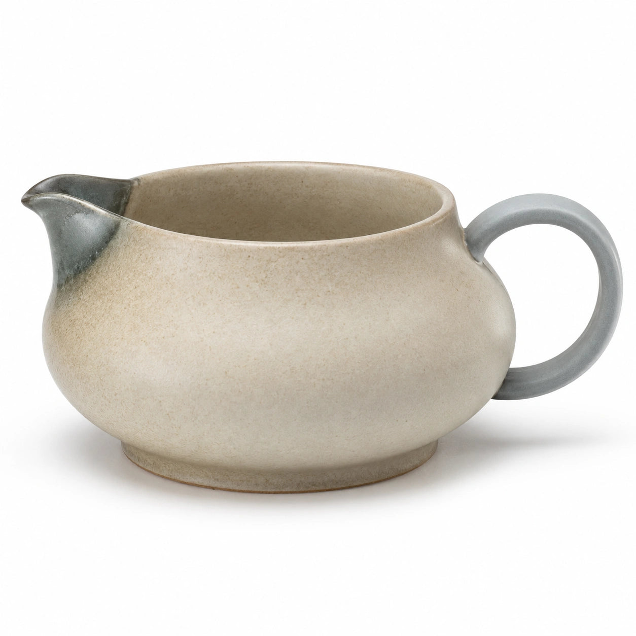 Keramikkanne Beige/Grau 500ml mit ergonomischem Griff