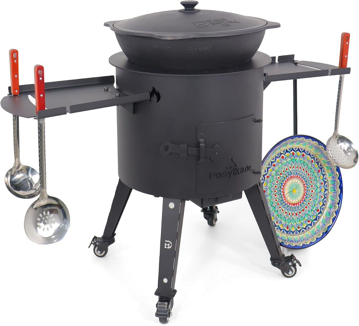 ZARENHOFF Außenküchen, 16 Liter, 44 cm, 16 L, 2 mm Stahl, unbeschichtet, Natur
