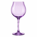 Lila Weinglas 450ml mit gedrehtem Stiel