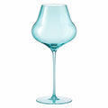 Elegantes Weinglas Hellblau Transparentes Stiel Tulpenform 500ml