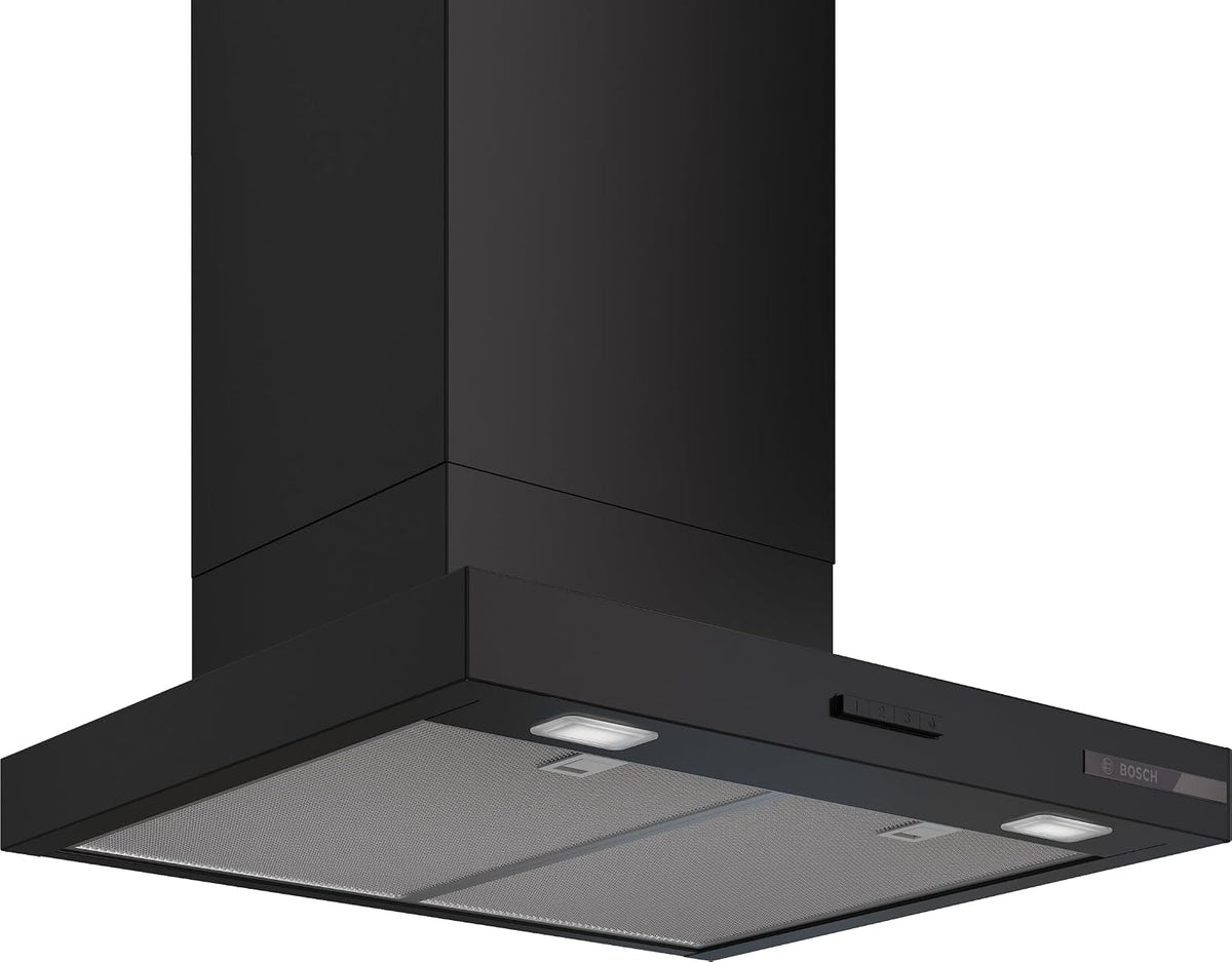 Bosch Dunstabzugshaube, 60 cm, Mattschwarz, Serie 2, Wandesse, DWB63BC60