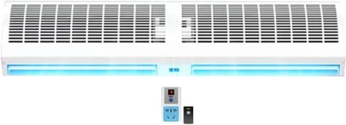 Luftschleier Wandventilatoren, Weiß, Wandventilator mit Fernbedienung, hoher Luftstrom, geräuscharm
