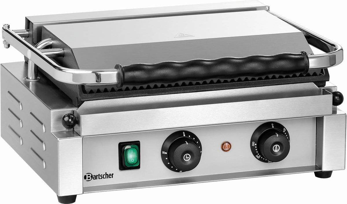 Bartscher Bräter & Grills, Schwarz, Kontaktgrill 'Panini-T' 1GR Gastronomiebedarf