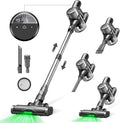 Ultenic Staubsauger, Schwarz/Silber, U12 Vesla Akku 45000Pa, Tech Green Eye, Verbesserte Anti-Tangle-Bürste, Kabellos mit Automatikmodus