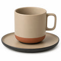 Beige Kaffeetasse mit Untertasse 250ml