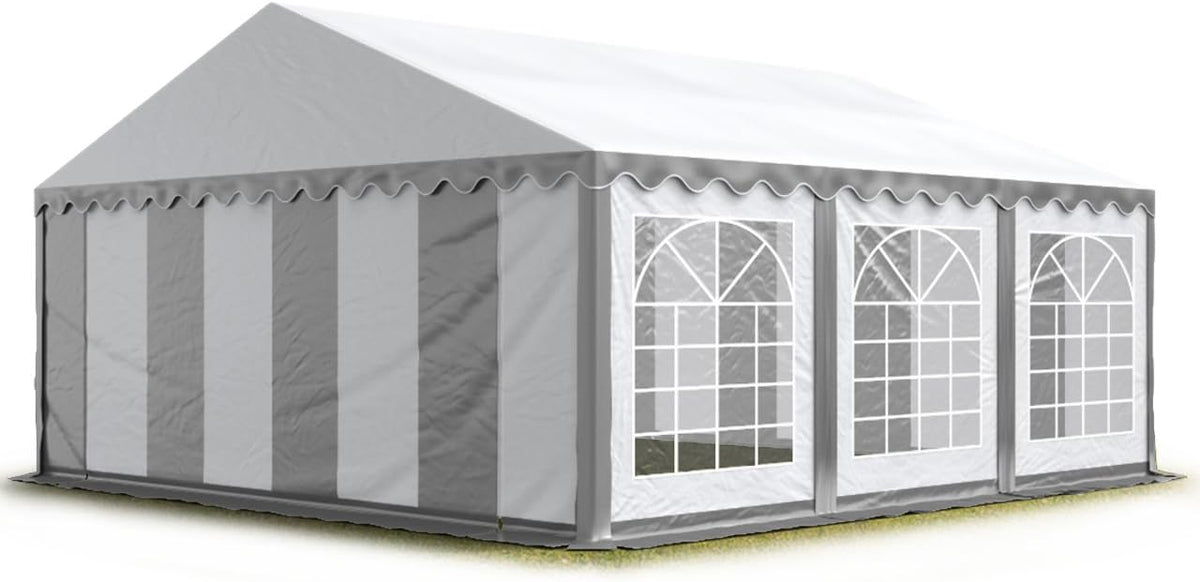 TOOLPORT Pavillon, grau, Party-Zelt Festzelt 3x6 m Garten- -Zelt PVC Plane 700 N