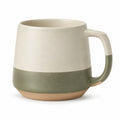 Moderner Keramikbecher Beige/Grün, 350ml