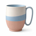 Moderner Keramikbecher 350ml Blau/Rosa