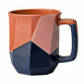 Geometrischer Becher 350ml Orange/Blau