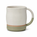 Keramiktasse Beige 350ml mit Grünem Akzent