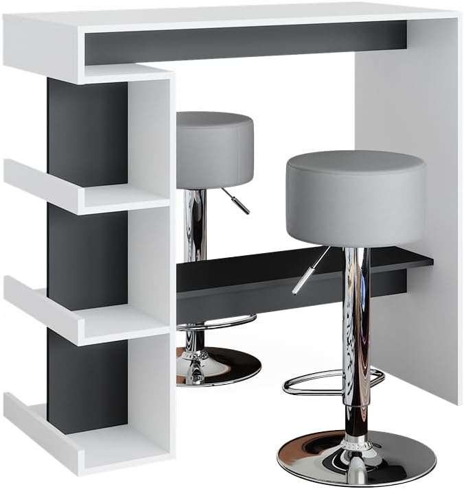 Vicco Bartische & -theken, 108 x 50 cm, Der Tresentisch mit Regal besteht aus pflegeleichter Spanplatte 16 mm, mit einer Melaminharzbeschichtung
