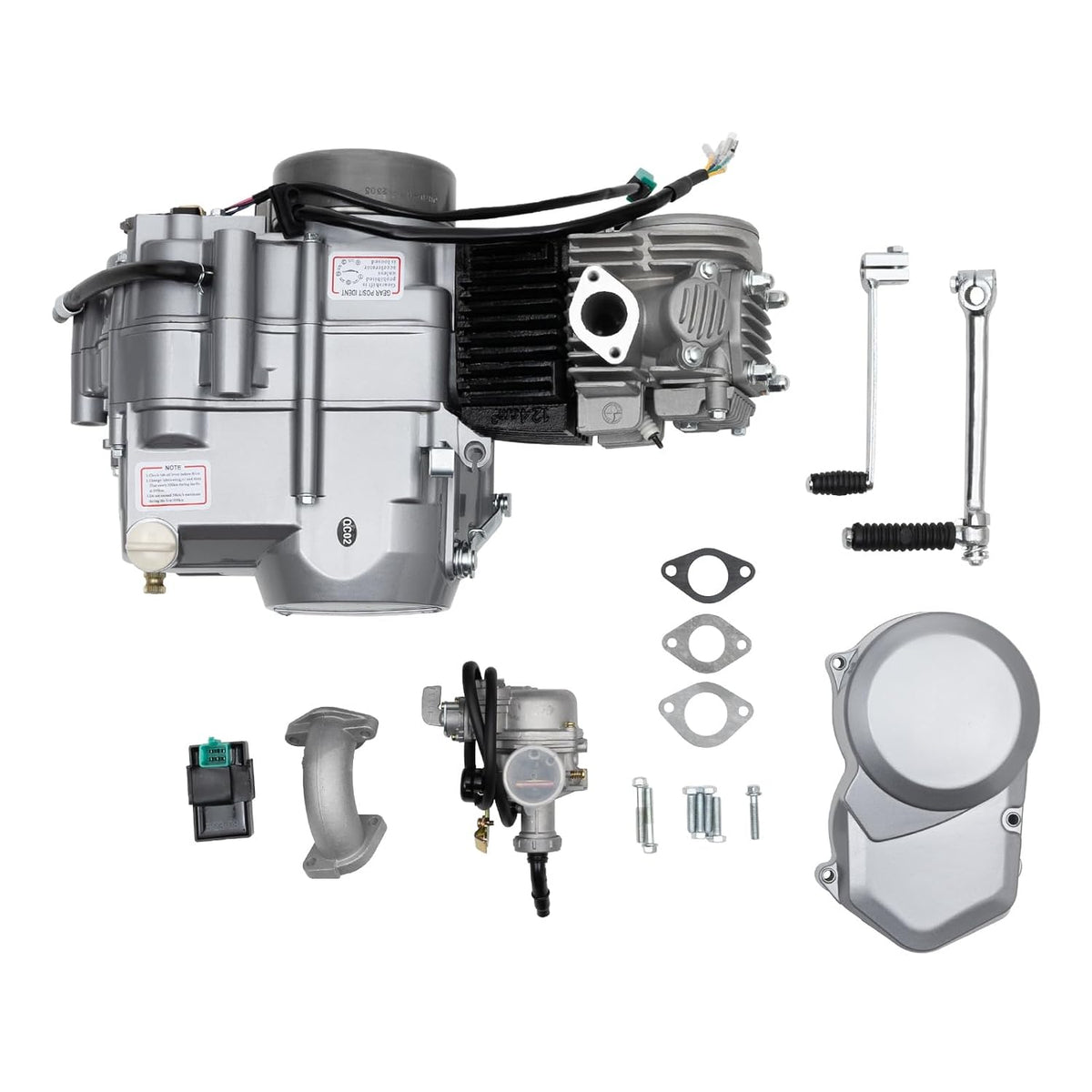 LSskm Pocketbikes, Silber, 125cc 125ccm 125 ccm Motor 4 Takt 4 Gang Dirt Bike