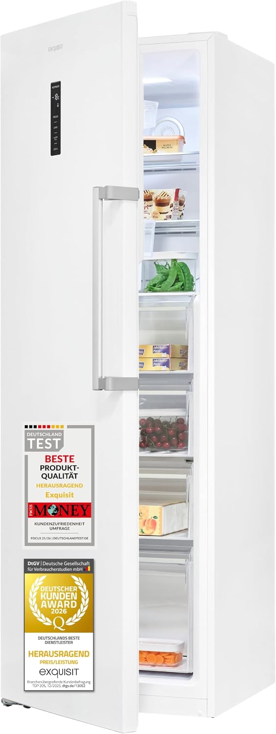 Exquisit Gefrierschrank, 274 l, Weiß, No Frost