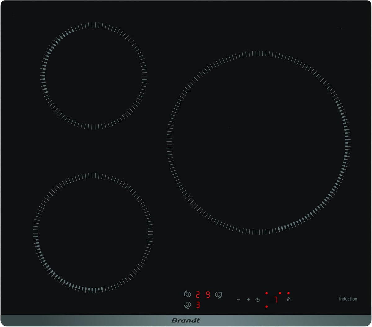 Brandt Kochfeld, Schwarz, bpi6315b integriertem Induktion Platte, Platten (integriert, verre-céramique, griffig