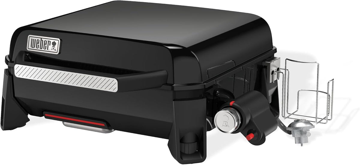 Weber Gasgrill, 43 x 41 cm, Schwarz, Slate GP Tragbare platte/Gleichmäßige Hitze bis zum, Bis zu 260 °C