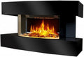Chemin'Arte Elektrokamin, 2000 W, Schwarz, Wandkamin Elektrisch - Lounge medium mit heizung - - Kam