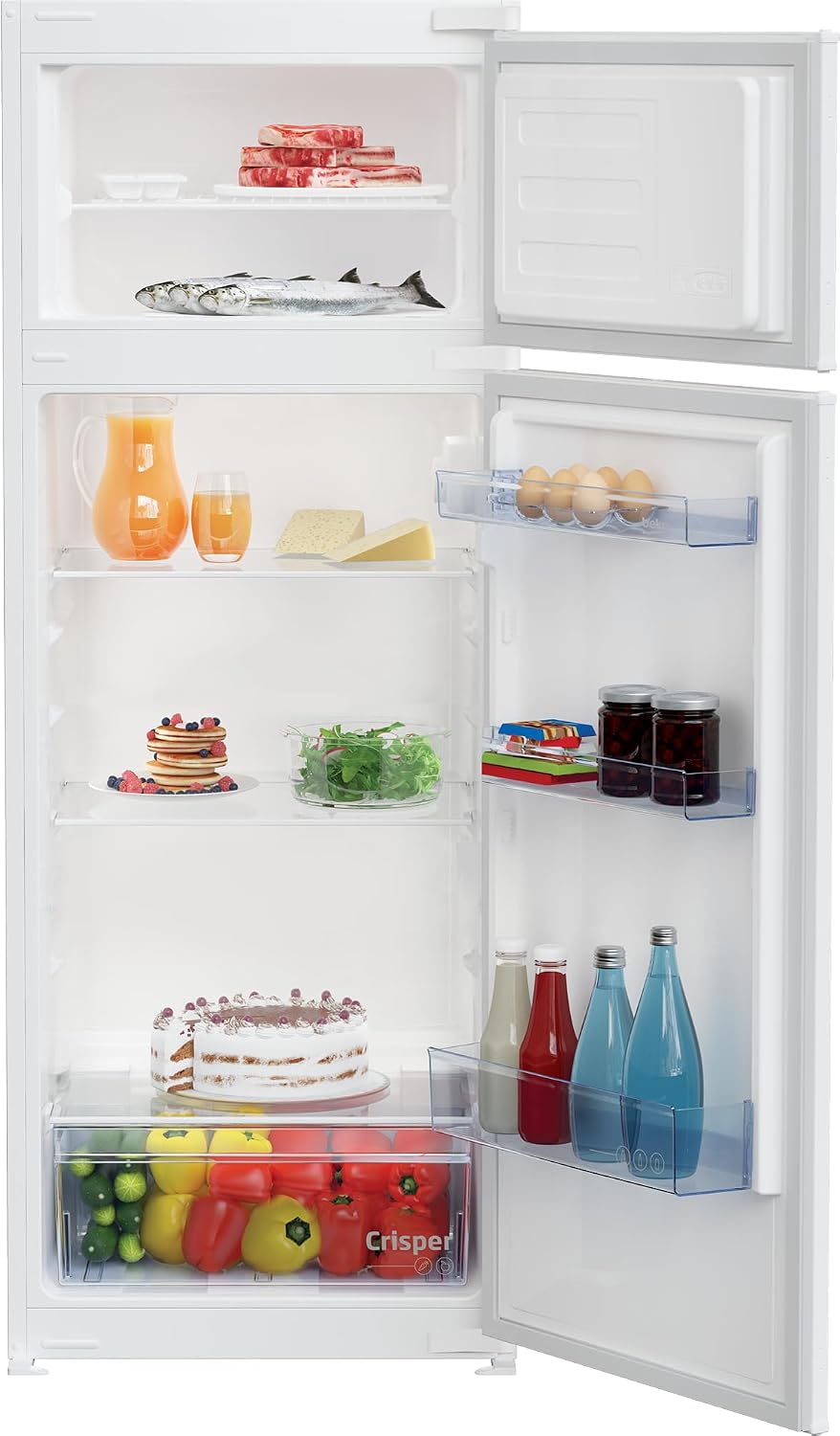 Beko Kühl-Gefrierkombination, 220 l, 176 l, 37 dB, 44 l, Weiß, BDSA250K4SN b100 Integrierbare Kühl-/Gefrierkombination
