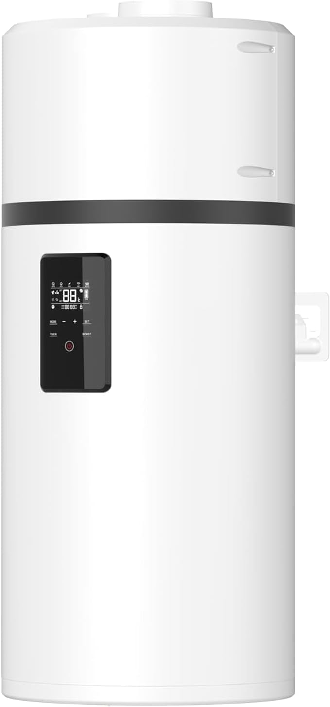 Luft Wärmepumpen, 150 L, Schwarz, Wärmepumpe Warmwasser, Warmwasser Wärmepumpe, Vertikale Wandmontierte Warmwasser Wärmepumpe