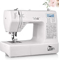 Uten Einfache Nähmaschinen, Schwarz, Nähmaschine Elektronisch Freiarm mit 200 Stiche, Für Profi Anfänger DIY Begeister Sewing Machine