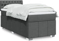 Hoodmeel Boxspringbett, 90x200 cm, Dunkelgrau, Bockspri, Stoffngbett, Matratz, Mit Matratz, mit Matratze