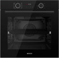 Backofen, 60 cm, 73 L, Schwarz, [ Test SEHR GUT, Note 1.1 *] WIGGO Set mit Teleskopschienen & Airfry, Dampfreinigung