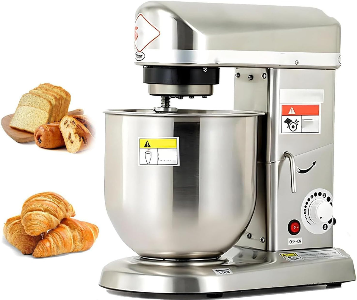 LjlXanthiper Knet- & Rührmaschinen, 10 L, Schwarz, Elektrischer Küchen Standmixer, Gewerblicher Küchenmixer, Edelstahlschüssel
