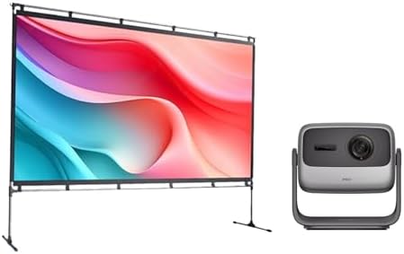 JmGO Projektionsleinwand, 100 Zoll, Mehrfarbig, N1S Ultimate Beamer 4K Triple Laser+ Projektorleinwand