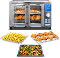 Gourmia Toaster Ovens, Silber, Air Fryer French Door Toaster Oven - 6-Slice Capacity, Stainless Steel