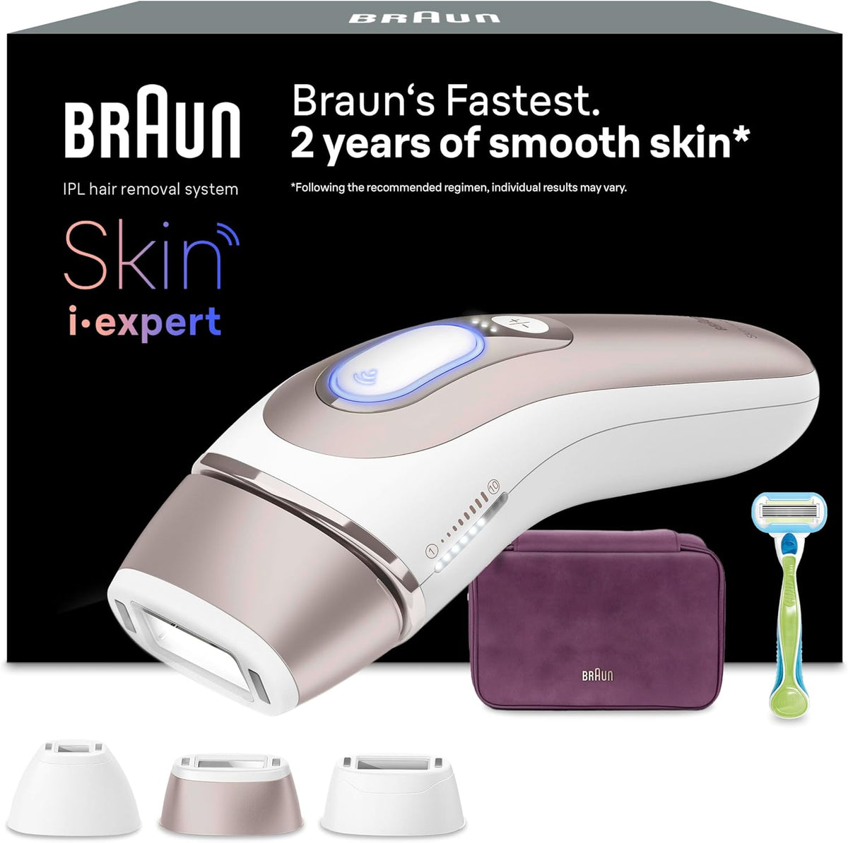 Braun Systeme, Braun, Smart IPL Geräte Haarentfernung Skin i·expert 7 Nicht, Alternative Laser Haarentfernung für Zuhause