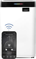 Comedes Luftentfeuchter, 25 Liter, 100m, 230m, weiß/schwarz, Demecto 30 eco WiFi, Bautrockner (max. / 24h) Geeignet für alle Räume und Keller