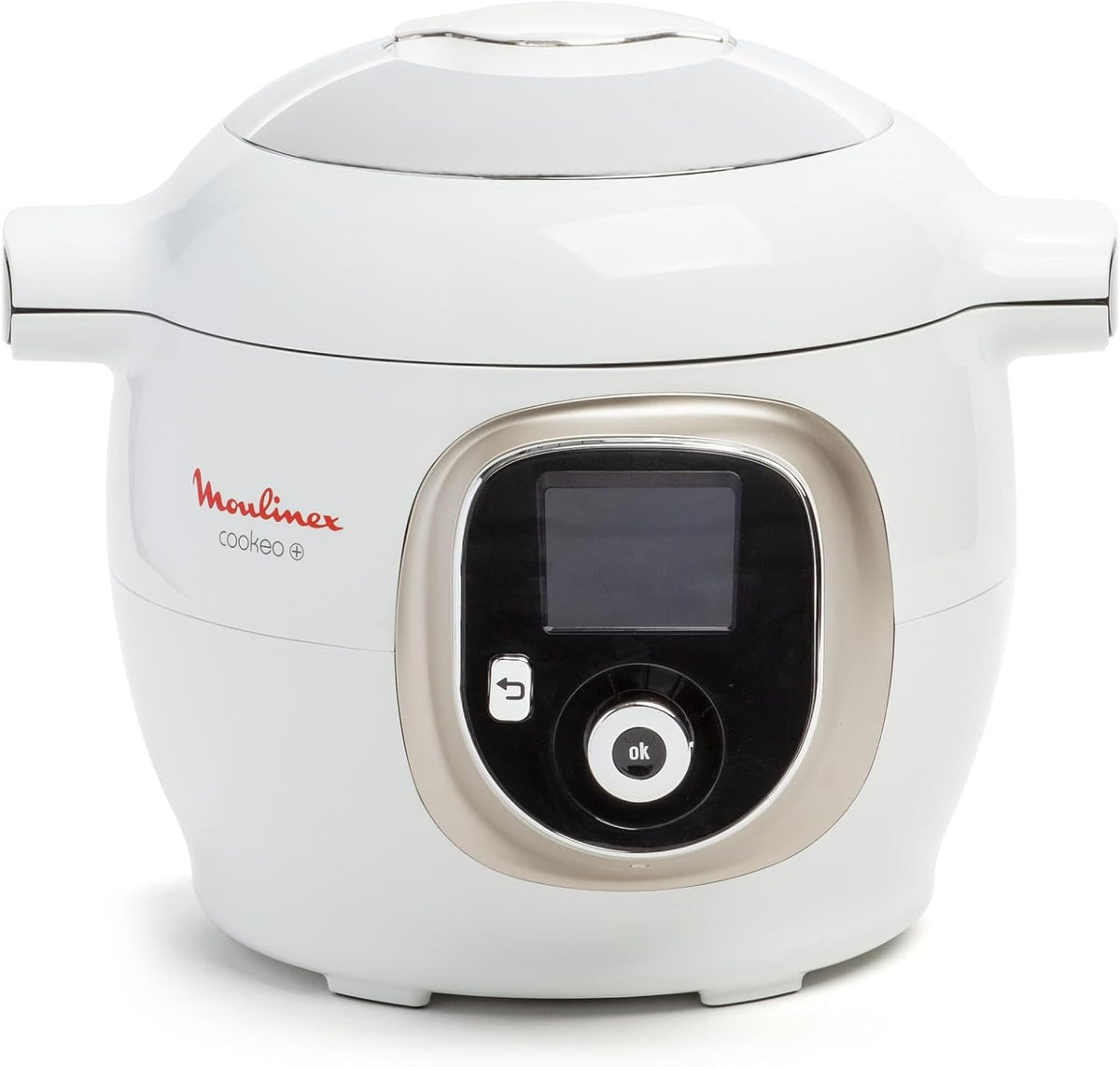Moulinex Multikocher, 6 L, Weiß, Cookeo Multicuiseur intelligent, Capacité, Haute pression, Ecran intuitif, Guide de cuisson pas à pas