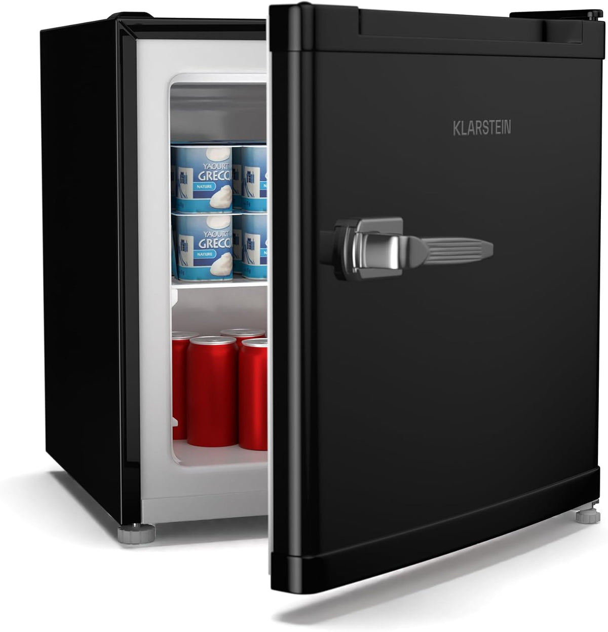 Klarstein Gefrierschrank, 38 dB, 31 L, Schwarz, Irene Retro Mini-, Flexibler Temperaturbereich -24 °C bis 10 °C