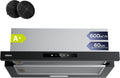 CIARRA Dunstabzugshaube, 60 cm, 600 m, Schwarz, CBCB6909A A+ ³/h Flachschirmhaube mit CBCF055