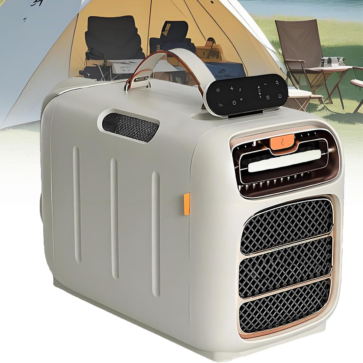 HuanSebesity Mobiles Klimagerät, 490 × 265 × 335 mm, Beige, Tragbare Klimaanlage, Camping Klimagerät Mit Heizfunktion