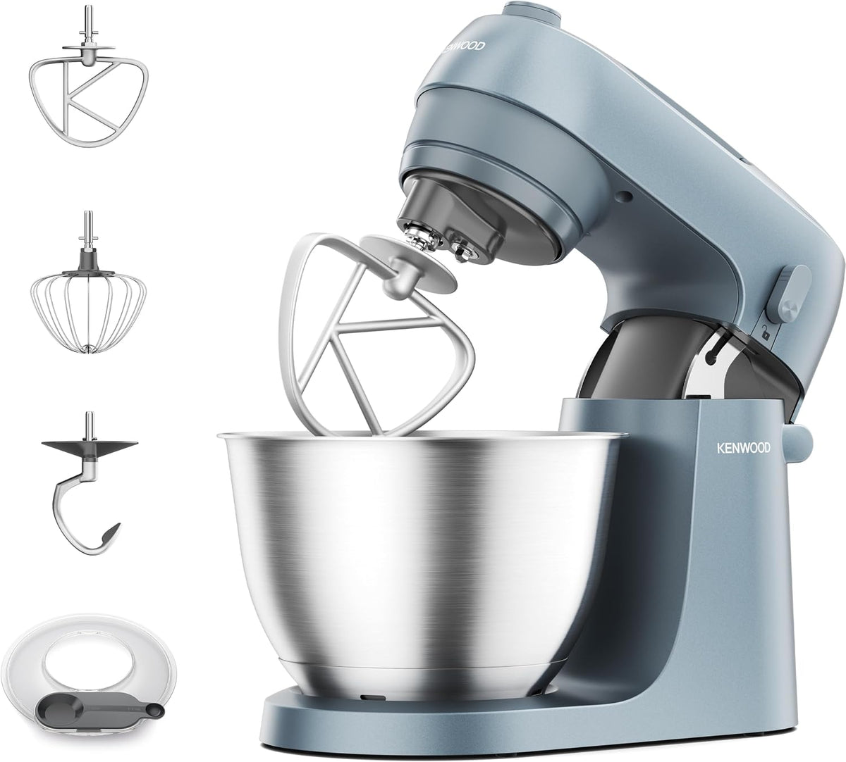 Kenwood Universalküchenmaschinen, 800 W, Blau, Go Küchenmaschine KZM35.000GY, platzsparend, inkl. 4-Liter-Schüssel