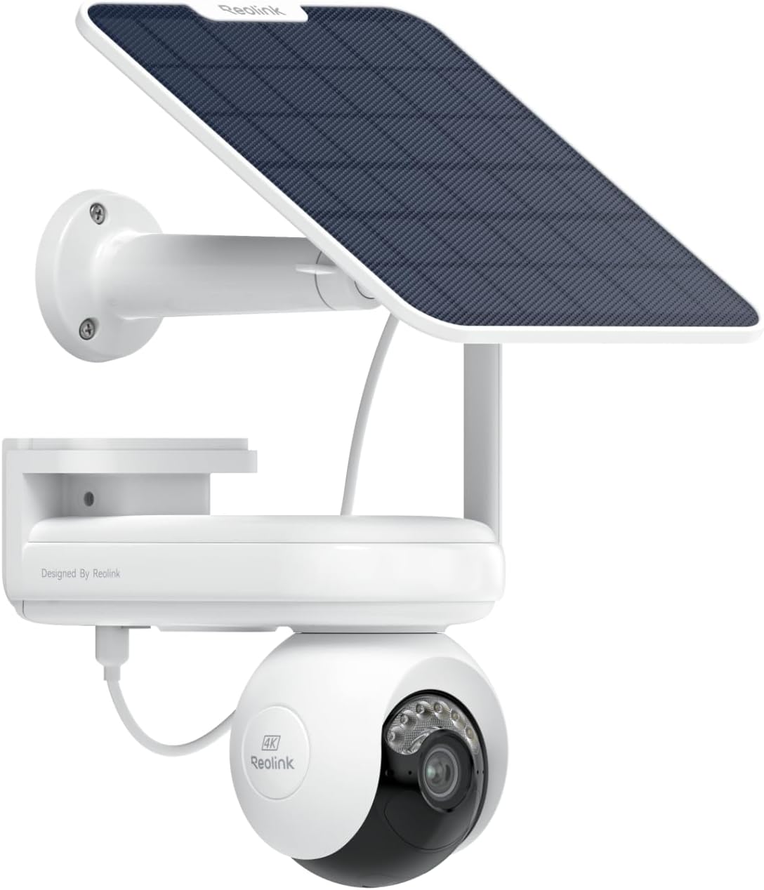 Reolink Überwachungskamera, Weiß/Schwarz, Altas PT Ultra, Erste 4K Solar Aussen Akku mit Daueraufzeichnung, Auto-Tracking