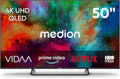 MEDION Fernseher, 125,7 cm, 50 Zoll, Schwarz, Smart TV, QLED (Smart-TV, Dolby Vision HDR, HBO Max, MagentaTV