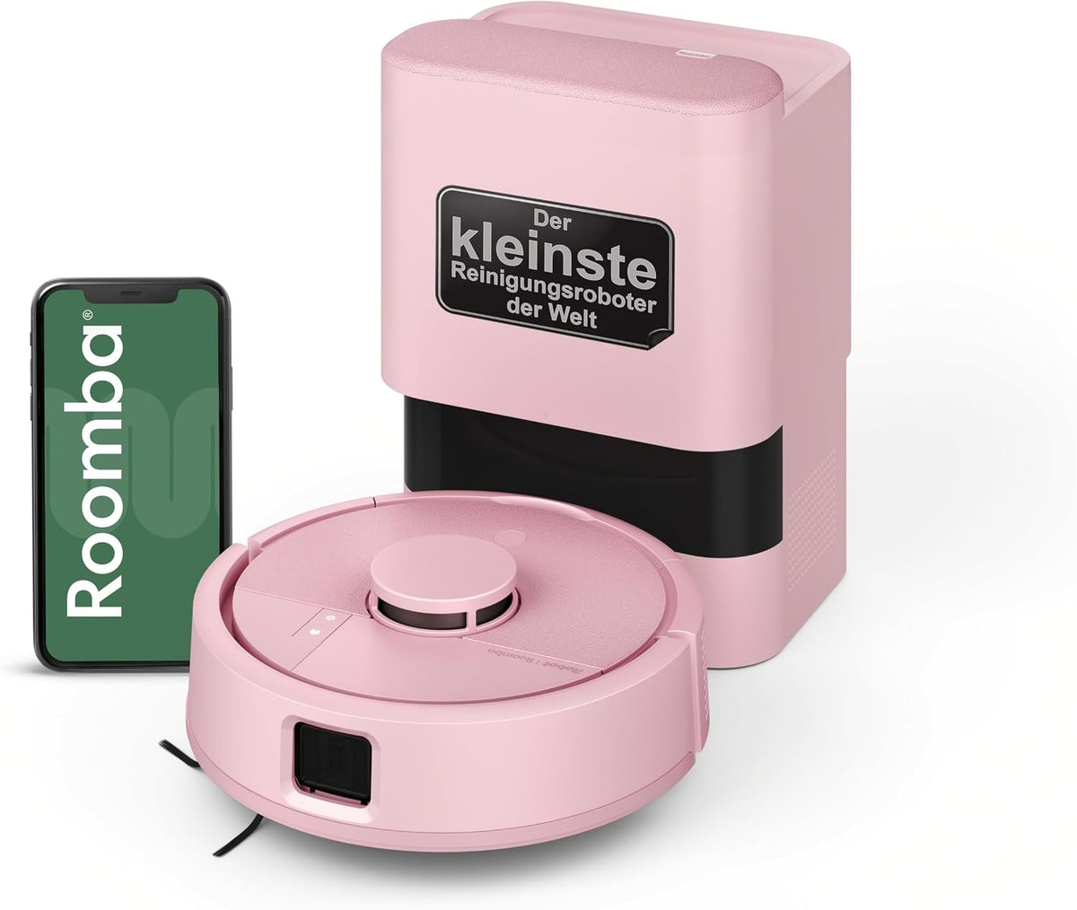 iRobot Saugroboter, Rosa, Roomba Mini Saug- & Wischroboter + AutoEmpty Dock