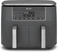 Ninja Heissluftfritteuse, 7,6 L, Grau, Dual Zone Digital Air Fryer, 2 Schubladen, 6-in-1, Heißluftfritteuse ohne Öl