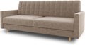 Sofnet Sofa, Beige, Schlaf Sara mit Bettkasten (, Paros 02)