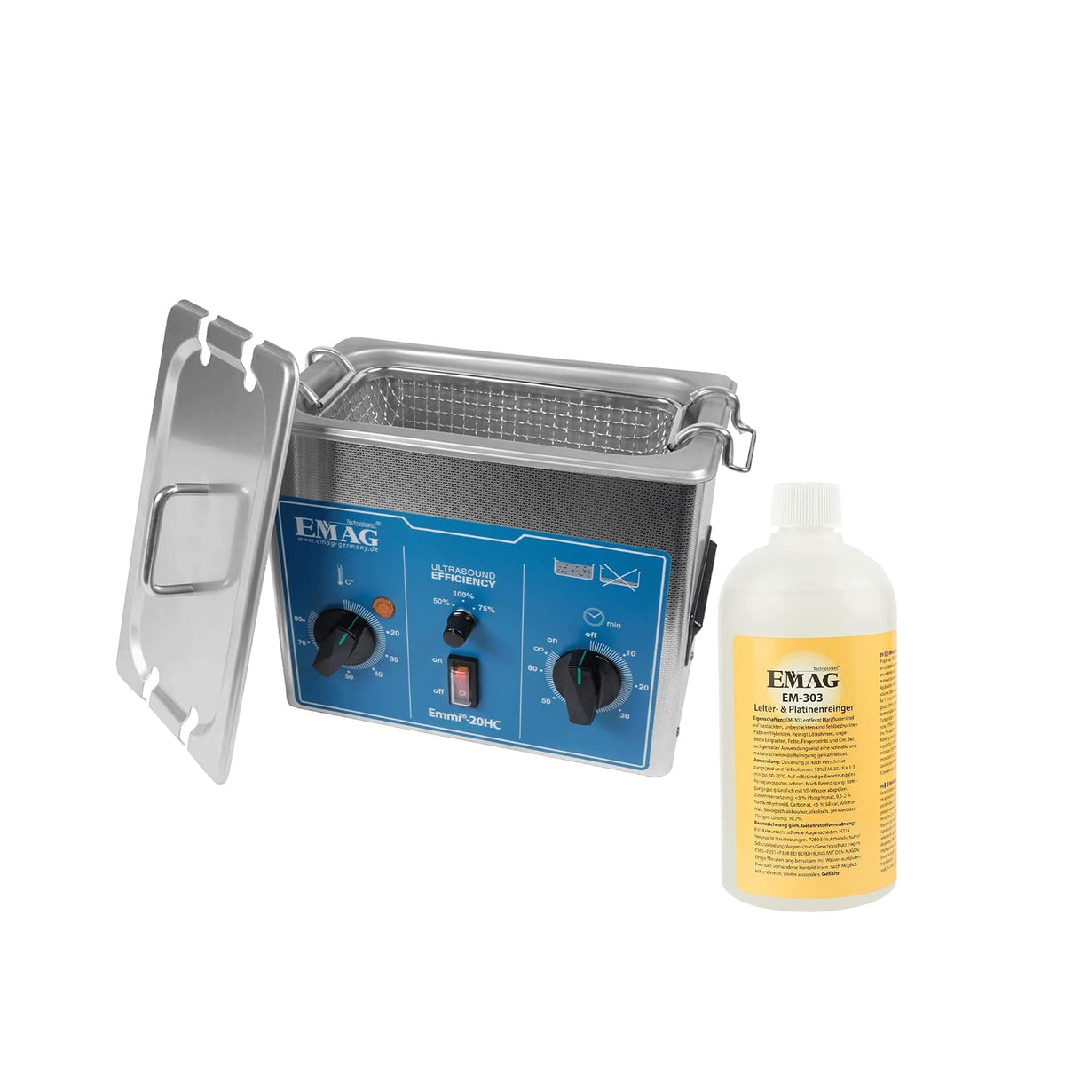 Emag Labor-Reinigungsartikel, 1,5l, Schwarz, Ultraschallreiniger Emmi 20HC Platinen-Set I